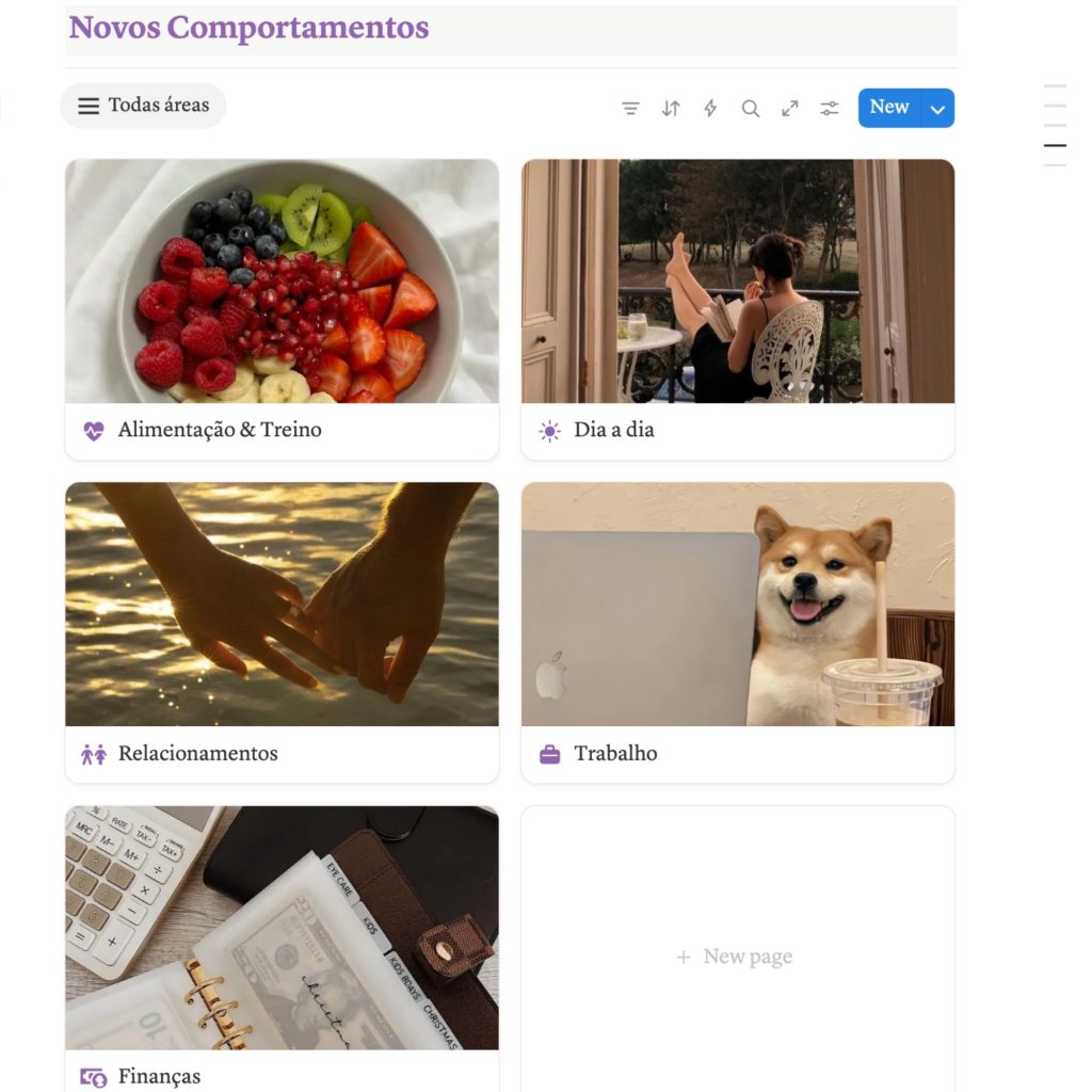 Área de Novos Comportamentos